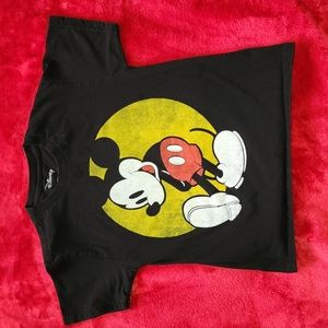 Disney Mickey Mouse moon black shirt Boys xs